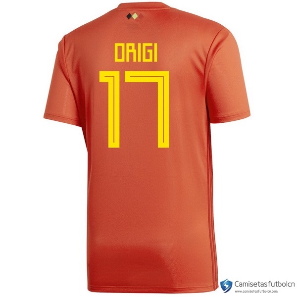 Camiseta Seleccion Belgica Primera equipo Origi 2018 Rojo